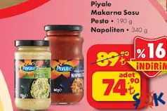 PİYALE MAKARNA SOSU ÇEŞİTLERİ fiyat ve kampanya bilgisi